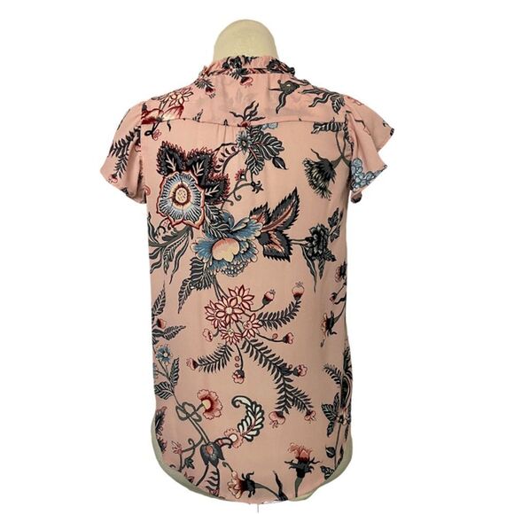 Loft Pink Floral Top Size XXSP - Picture 3 of 8